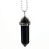 Black Agate Gemstone Pendant Necklace